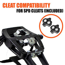 Load image into Gallery viewer, BV Bike Shimano SPD Compatible 9/16'' Pedals with Toe Clips (SPD Cleats included) - MTB/Spin/Indoor/Exercise/Peloton Bicycle Pedals
