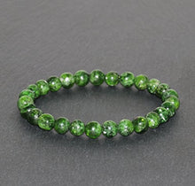 Load image into Gallery viewer, Chrome Diopside Bracelet 6.5mm Green Chrome Diopside Beaded Natural Gemstone Bracelet Handmade Unisex Bracelet Peace &amp; Tranquility Bracelet
