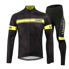 Load image into Gallery viewer, Lixada Men's Cycling Jersey Suit Winter Thermal Fleece Long Sleeve Mountain Bike Road Bicycle Shirt with 3D Tights Padded Pants
