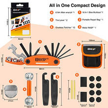 Load image into Gallery viewer, XCH Robots Bike Multitool with Tire Patch Kit - 16 in 1 Bicycle Repair kit Mechanic Emergency Repair Tool, Portable, Complete Basic Mountian Compact Professional Accessory Kits (Small)
