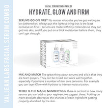 Load image into Gallery viewer, Valjean Labs Facial Serum, Combo Pack of Hydrate, Glow, and Firm (1oz Bottles)
