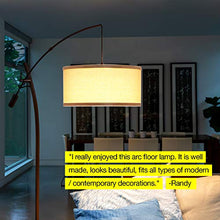 Load image into Gallery viewer, Brightech Grayson - Modern Arc Floor Lamp for Living Room - Contemporary, Tall LED Light Reaching From Behind the Couch To Hang Over It - Adjustable Arm - Industrial Style Lighting - Bronze
