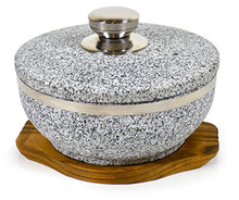 Load image into Gallery viewer, Spiceberry Home Large Granite Dolsot/Haradha Bowl with Lid, 1 Quart
