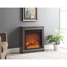 Load image into Gallery viewer, Ameriwood Home Bruxton Electric Fireplace, Medium Brown

