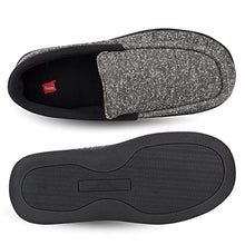 Load image into Gallery viewer, Hanes Mens Slippers House Shoes Moccasin Comfort Memory Foam Indoor Outdoor Fresh IQ, Black, Medium
