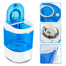 Load image into Gallery viewer, KUPPET Mini Portable Washing Machine for Compact Laundry, 7.7lbs Capacity, Small Semi-Automatic Compact Washer with Timer Control Single Translucent Tub
