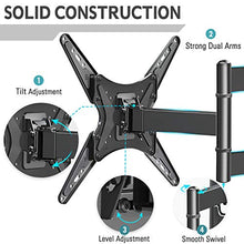 Load image into Gallery viewer, MOUNTUP TV Wall Mount, Full Motion Tilting TV Mount Bracket for Most 26-55 Inch Flat Curved TVs with Articulating Arms, Wall Mount TV Bracket with Max VESA 400X400mm and 88lbs, Fits Single Stud MU0014

