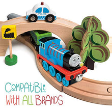 Load image into Gallery viewer, KipiPol Wooden Train Tracks Set for Kids, Toddler Boys and Girls 3, 4, 5 Years Old and Up - 69 Pieces – Premium Wood Construction Toys - Fits Thomas, Brio, IKEA, Imaginarium, Melissa and Doug
