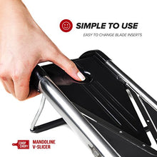 Load image into Gallery viewer, Chop Chop! Mandoline V-Slicer Commercial Grade Stainless Steel (6 Blade Set)
