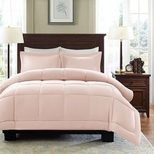 Load image into Gallery viewer, Madison Park Sarasota All Season Microcell Down Alternative Box Quilted Comforter Mini Set, Full/Queen, Blush
