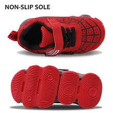 Load image into Gallery viewer, Szsppinnshp Kids Spiderman LED Light Up Shoes Baby Boys Girls Breathable Fashion Flashing Sneaker Athletic Running Shoe Toddler First Walking Sneaker Red
