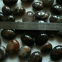 Load image into Gallery viewer, Collectible Crystals, 2.2Lb Natural Black Moonstone Crystal Palm Tumbled Stones Healing Madagascar
