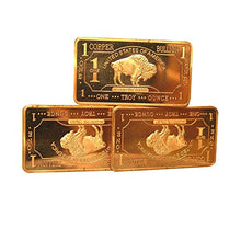 Load image into Gallery viewer, Metal Art Collection - 1 oz One Troy Ounce USA American Buffalo .999 Fine Copper Bullion Bar Ingot Cu Element CMCMINT
