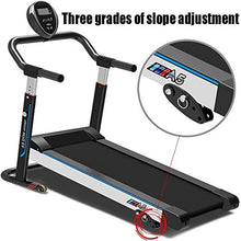 Load image into Gallery viewer, asdfg Folding Treadmil,Mechanical Treadmill Walking, Jogging Machine Folding Shock Running Home Gym Workout Fitness Under Desk Treadmills 160kg
