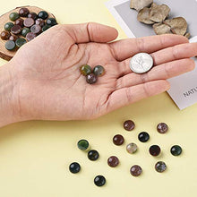 Load image into Gallery viewer, Kissitty 50Pcs Natural Indian Agate Flat Back Gemstone Cabochons 10mm Half Round/Dome Cab Chakra Energy Healing Power Stone for DIY Jewelry Making
