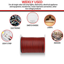 Load image into Gallery viewer, C-able Electric Wire 65.6ft(20m) 22 Gauge Wire 12v Low Voltage, 22 AWG Stranded Automotive Power Wire Extension Cable 2 Pin LED Light Strip Extend Electrical Wire with Spool for 3528 5050
