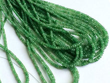 Load image into Gallery viewer, HANDMADE 8 inch Strand Natural tsavorite  2.5-4 mm rondelle Faceted tsavorite Faceted rondelle Beads, Green tsavorite Beads, tsavorite Necklace, 2.5-4mm 8 inch

