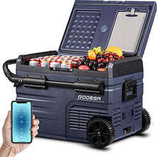 Load image into Gallery viewer, BODEGA 12 Volt Car Refrigerator, Car Fridge Dual Zone APP Control, Portable Freezer,37 Quart (35L) -4℉-68℉ RV Electric Compressor Cooler 12/24V DC and 100-240V AC for Outdoor, Camping, Travel,RV
