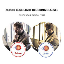Load image into Gallery viewer, Zéro D Clean Lens Round Blue Light Blocking Glasses Computer Gaming/TV/Phones Anti Eyestrain For Men Women(Gun&amp;Black)
