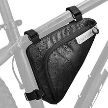 Load image into Gallery viewer, WOTOW Bike Storage Frame Bag, Roswheel Bicycle Front Tube Triangle Water Resistant Cycling Pack Strap On Saddle Pouch Bike Accessories Tool Accessible Storage Bag for Road Mountain Commute Bike
