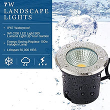 Load image into Gallery viewer, 7w LED Well Lights with Wire Connectrs, Low Voltage Led Landscape Lights ,12V Landscape Lighting IP67 Waterproof for Garden,Driveway, Deck, Tree Up Lights( Warm White 8 Pack))
