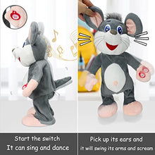 Load image into Gallery viewer, SdeNow Rat Stuffed Animal, Waving Sing Dancing Rat Plush Interactive Toys, Fun Musical Squawking Animation Baby Stuffed Animals Electric Pet Mouse Toys Gifts for Kids
