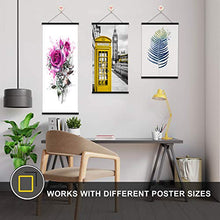 Load image into Gallery viewer, WITCOLOR Magnetic Poster Hanger Wooden Poster Frame, Extra Strong Magnets, 24x36 24x30 24x17 Magnet Poster Hanger for Wall Art, Pictures, Prints, Maps, Canvas, Black
