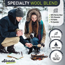 Load image into Gallery viewer, Warm Thermal Wool Socks for Winter Moisture Wicking and Breathable Cozy Boot Socks Charcoal ML
