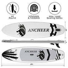 Load image into Gallery viewer, ANCHEER Inflatable Stand Up Paddle Board (6 Inches Thick), iSUP Package W/Premium SUP Accessories &amp; Backpack, Wide Non-Slip Deck, Big Fin, Adjustable Paddle, Leash, Hand Pump,Youth &amp; Adult
