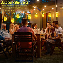 Load image into Gallery viewer, Cooo 8 Pack Outdoor Solar Lantern 30LED Mason Jar Lights Solar Powered,Waterproof Hanging Outdoor Patio Porch Garden Yard Backyard Balcony Lawn Pool Decor （Hangers &amp; Handmade Jars included）-Warm White
