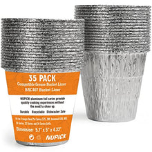 Load image into Gallery viewer, NUPICK 35 Pack BAC407 Grease Bucket Liner Compatible for Traeger Pro Series 575/780, 22/34 Series, Ironwood 650/885 Grills, Grill Accessories for Traeger, 4.9" x 4.5"
