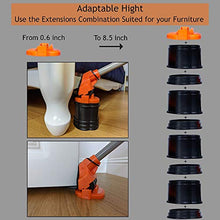 Load image into Gallery viewer, Heavy Duty Furniture Lifter 4 Appliance Roller Sliders with 660 lbs Load Capacity Wheels + Adjustable Height Lifting Tool Lever Suitable for Safe and Easy Moving of Couches Sofas Refrigerators + More

