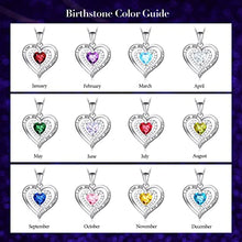 Load image into Gallery viewer, Necklace for Women Mother’s Day Gifts Sterling Silver Necklaces Birthstone Necklace for Women Forever Love Heart Necklace Pendant Purple June Birthstone Jewelry Anniversary Valentines Day Gifts Birthday Gifts for Mom Wife Girls Her Grandma
