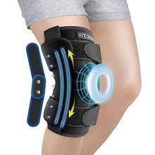 Load image into Gallery viewer, Fit Geno Hinged Knee Brace for Meniscus Tear: Upgraded Support for Knee Pain w/Dual Metal Hinges &amp; Side Spring Stabilizers - Adjustable for Men and Women w/Torn ACL MCL PCL LCL Hyperextension Sprain
