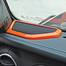 Load image into Gallery viewer, A pillar Speaker Decoration Cover Trim Car Interior Accessories for 2018 2019 2020 2021 Jeep Wrangler JL JLU Gladiator JT (Orange)
