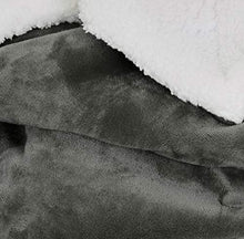Load image into Gallery viewer, Amazon Basics Ultra-Soft Micromink Sherpa Blanket - Full or Queen, Charcoal
