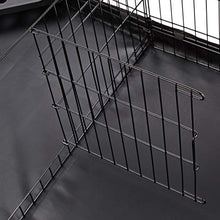 Load image into Gallery viewer, AmazonBasics Indoor-Outdoor Small Pet Habitat Cage with Canvas Bottom, with Divider, Black
