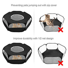Load image into Gallery viewer, RUCKO Small Pet Playpen, Upgraded Small Animal Playpen with Zip Cover Durable 1/2 Net &amp; 1/2 Cloth Cage for Hedgehogs, Chinchillas, Bunny, Hamster, Cat, etc

