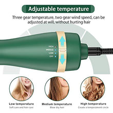 Load image into Gallery viewer, Bongtai Hot Air Brush,Hair Dryer Brush Hair Dryer &amp; Volumizer 3 in 1 Brush Blow Dryer Styler for Rotating Straightening, Curling, Salon Negative Ion Ceramic Blow Dryer Brush(Avocado green)
