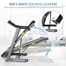 Load image into Gallery viewer, MaxKare Electric Folding Treadmill Auto Incline Running Machine 2.5HP Power 8.5MHP Speed 12-Level Adjustment with 15 Pre-Set Training Programs Large LCD Display Cup Holder for Home Use
