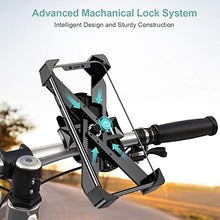 Load image into Gallery viewer, ECASA Bike Phone Mount, One-Hand Operation Cell Phone Mountain Bike Holder, for Bicycle Motorcycle Handlebar, Cradle Clamp for iPhone 11, Samsung and Most 4.7-6.5 inch Smartphones
