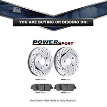 Load image into Gallery viewer, PowerSport Front Silver Drilled Slotted Brake Rotors and Ceramic Pads Compatible For 2007-2013 BMW 323i, 325i, 328i, 328i xDrive, 328xi
