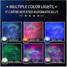 Load image into Gallery viewer, CWH&amp;WEN 2 in 1 LED Starry &amp; Undersea Projector Lamp, Rotating Night Light 8 Colors Mode LED Laser Night Lights Gift for Kids Children Living/Bedroom,Black
