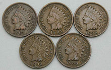 Load image into Gallery viewer, Vintage Indian Head Cents Collection Starter Kit U.S. Coins Old Pennies Estate Sale Liquidation United States Hoard All Over 100+ Years Old
