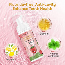 Load image into Gallery viewer, Foam Toothpaste Kids 2 Pack, Autobrush Toothpaste, Fluoride Free Toddler Toothpaste with Strawberry Flavor for U Shaped Toothbrush Electric Toothbrush for Children Kids Age for 3 and Up
