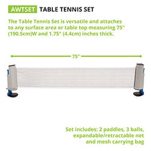 Load image into Gallery viewer, Champion Sports Anywhere Table Tennis: Ping Pong Paddles, Balls, and Portable Net &amp; Post Set To Go
