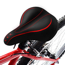 Load image into Gallery viewer, Xmifer Oversized Bike Seat, Comfortable Bike Seat - Universal Replacement Bicycle Saddle - Waterproof Leather Bicycle Seat with Extra Padded Memory Foam - Bicycle Seat for Men/Women
