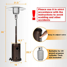 Load image into Gallery viewer, Gas Heaters for Outside 41000 BTU Propane Patio Outdoor heater for Patio Propane with Wheels and Cover Auto Shut-off Tilt Valve Device, ETL Certified
