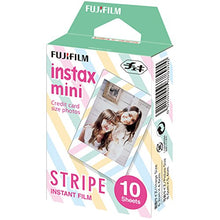 Load image into Gallery viewer, Fujifilm Instax Mini 5 Pack Bundle Includes Stained Glass, Comic, Stripe, Shiny Star, Airmail. 10 sheets X 5 Pack = 50 Sheets.
