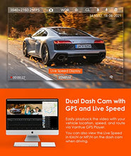 Load image into Gallery viewer, Vantrue N2S 4K Dash Cam, Dual 2.5K 1440P Dash Camera with GPS and Speed, IR Night Vision Front and Inside Uber Car Camera, 24/7 Recording Parking Mode, Motion Detection, 256GB Supported

